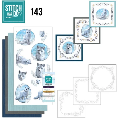 Afbeelding van Nr. 143 Stitch and Do Winter Foxes by Amy Design