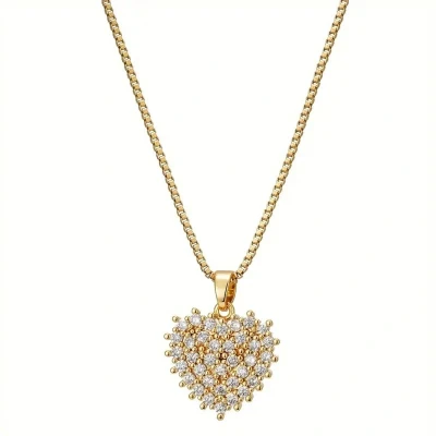 Afbeelding van Lucardi Eve gold plated ketting &amp; hanger met kristal