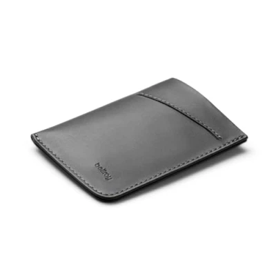Afbeelding van Bellroy Card Sleeve (hoogwaardig lederen pasjeshouder of minimalistische portemonnee, geschikt voor 2 8 pasjes visitekaartjes, opbergruimte gevouwen bankbiljetten) CharcoalCobalt