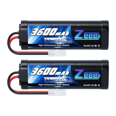 Afbeelding van Zeee 7,2 V 3600 mAh RC NiMH accu voor auto vrachtwagen HPI Losi Kyosho Hobby (2 verpakkingen)