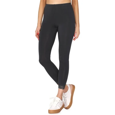 Afbeelding van Merry Style MS MS10 224 LE Dames Leggings met Kant Sport Vrijetijdsbroek 7/8 Lengte Viscose Grafiet 4XL