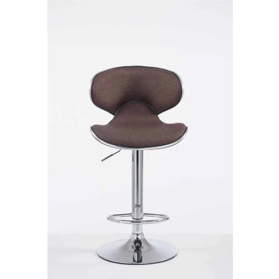 Afbeelding van Barkruk Notodden Stof Chrome frame Bruin