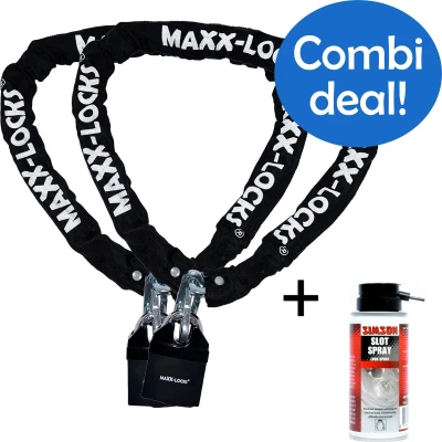 Afbeelding van Combi Deal! Maxxsloten Bundel 2x Maxx Locks Granity 120cm Fietsslot + Slotspray Simson 100ml