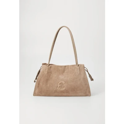 Afbeelding van COCCINELLE Dulse Suede Shoulderbag Warm Taupe