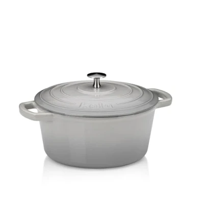 Afbeelding van Braadpan Kela Calido met Deksel Rond Grijs 3,8L