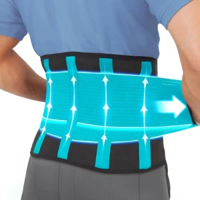 Afbeelding van Rugbandage ruggordel verlicht pijn en voorkomt letsel, medische techniek, AgileBak van Clever Yellow Large geel (XL)