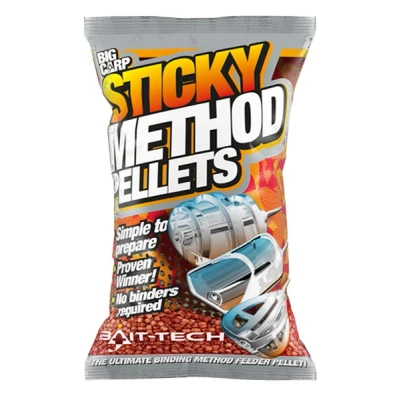 Afbeelding van Bait Tech Sticky Method Pellets Micro Red 2mm (800g)
