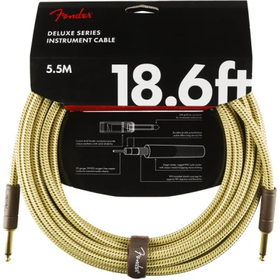 Afbeelding van Fender Deluxe Series Instrument Cable 5.5 meter Tweed