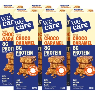 Afbeelding van 6x WeCare High protein Bars Choco Caramel 81 gr