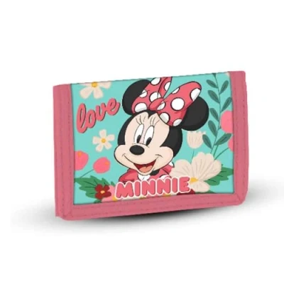 Afbeelding van Disney Minnie Mouse Frozen Portemonnee met 2 klittenbandsluiting, 21,5 x 9 cm, Veelkleurig Tuin Groen, Eén maat, Velcro Garden Groen