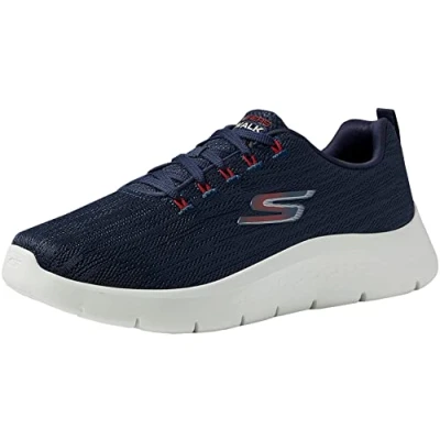Afbeelding van Skechers Performance GO WALK FLEX LACE UP Sportieve wandelschoenen, Heren, Maat: 41, Navy/red Textiel