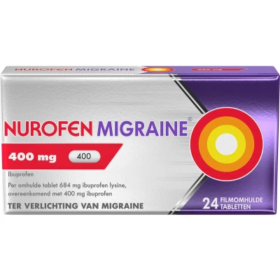 Afbeelding van Nurofen Migraine Tablet Omhuld 400mg