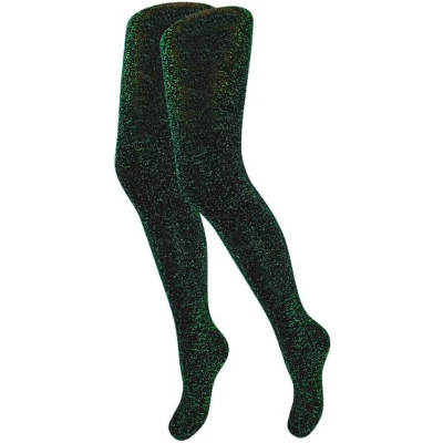Afbeelding van Kindermaillot Glitter Zwart Groen Maat 122/128