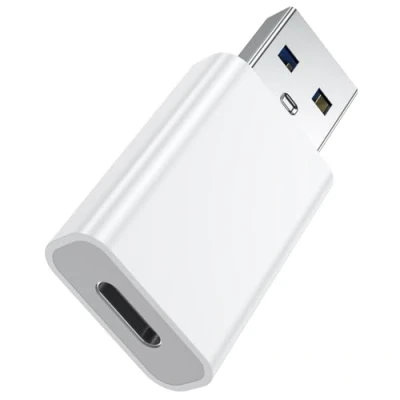 Afbeelding van MOSWAG USB A naar C Adapter Dubbelzijdige 5Gbps, 3.0 man Vrouwelijke Snel opladen Compatibel met PC, Laptop, iPhone Plus Pro Max, Car Charger (1 Pack)