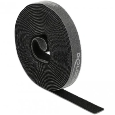 Afbeelding van Delock klittenband op rol L 5 m x B 15 mm zwart