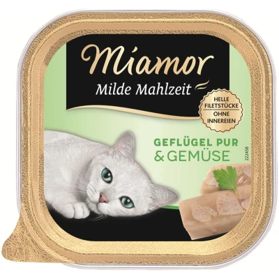 Afbeelding van Miamor Milde Maaltijd 6 x 100 g Kattenvoer Gevogelte puur &amp; Groenten