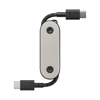 Afbeelding van Native Union Pocket Cable 60W Versterkte gevlochten USB C naar draagbare oplaadkabel Compatibel met iPhone 15, 15 Pro, Pro Max, iPad Air, S24, Flip 5, Fold 5 (Zandsteen).