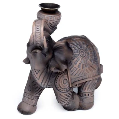 Afbeelding van Peace of the East Hout Effect Olifant Backflow Wierookhouder