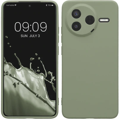 Afbeelding van kwmobile telefoonhoesje geschikt voor Xiaomi Poco F7 Pro Hoesje smartphone Precisie camera uitsnede In grijsgroen