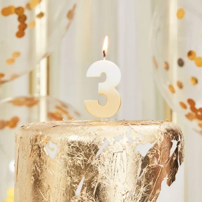Afbeelding van Ombre Goud Cijfer 3