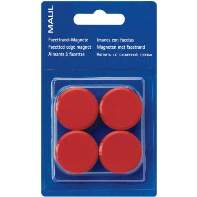 Afbeelding van Maul Magneet Solid 32mm Trekkracht 2.5kg Blister 2 Rood Magneten