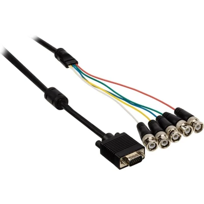 Afbeelding van VGA (m) 5x BNC videokabel / zwart 1,5 meter