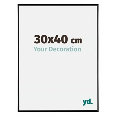 Afbeelding van Fotolijst 30x40cm Zwart Hoogglans Kunststof Evry