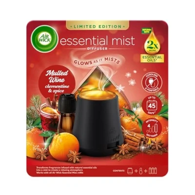 Afbeelding van Air Wick Essential Mist Diffuser Kit, Glühwein, 1 apparaat en navulling (20ml), natuurlijke etherische oliën, houdbaar tot 45 dagen, luchtverfrisser