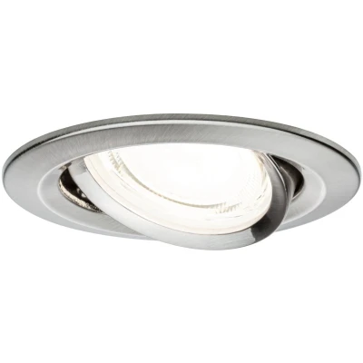 Afbeelding van Paulmann 92456 Nova Coin LED inbouwlamp Set van 3 stuks 2.8 W IJzer (geborsteld)