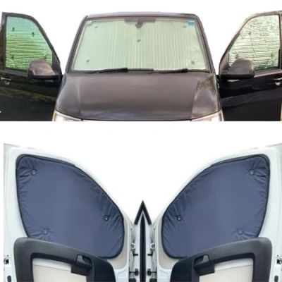 Afbeelding van Raamgordijnset voor Dacia Dokker (2015 Datum) Volledige Set + Uitsparing. Omkeerbaar, Thermisch