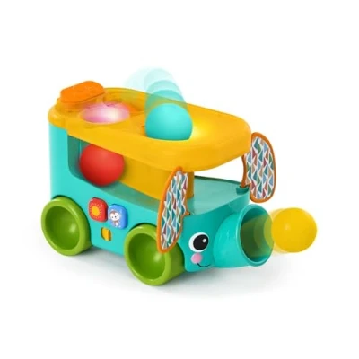 Afbeelding van Bright Starts Safari Pop &amp; Roll Bus™ speelgoed met ballen