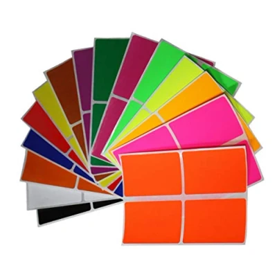 Afbeelding van Kleurcodering etiketten in 15 kleuren 60 Pack, Rechthoekig gesorteerd gekleurd etiket Stickers 7,5 cm x 5 (75 mm 50 mm) van Royal Green