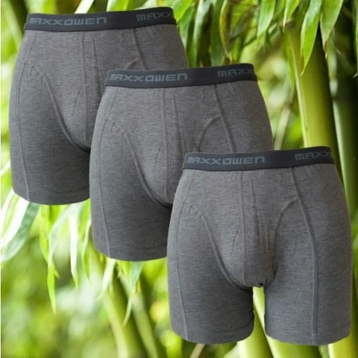 Afbeelding van 3 Pack Boru Bamboo Maxx Owen Heren boxershorts maat L Kleur Grijs