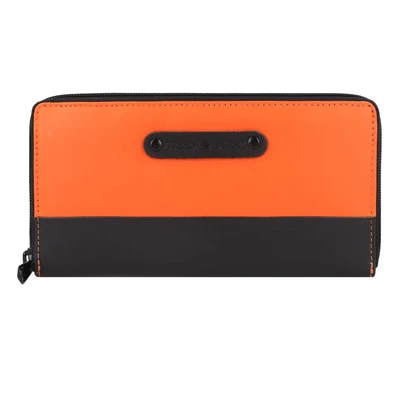 Afbeelding van GREENBURRY Portemonnee &#039;Upcycled Tarpaulin &#039; oranje / zwart