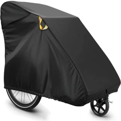 Afbeelding van Vouwgarage voor fietskar, hondenaanhanger en lastaanhanger, afdekking, waterdicht, 600D winddicht, scheurvast Oxford weefsel, fietsaanhanger, accessoires, 140 x 88 92 cm
