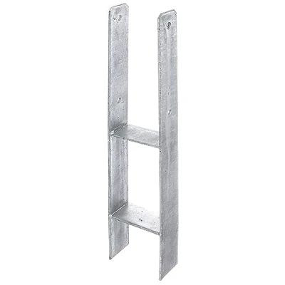 Afbeelding van Alberts 203924 H paalhouder thermisch verzinkt vrije breedte 71 161 mm totale hoogte 600 800 materiaaldikte 4 8 111 5