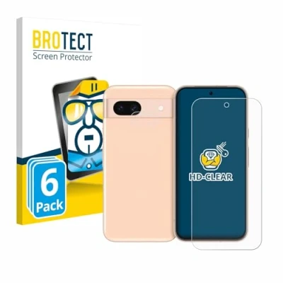 Afbeelding van BROTECT Screenprotector voor Google Pixel 8a (Voor+Camera) Folie Beschermfolie transparant (6 Stuks)