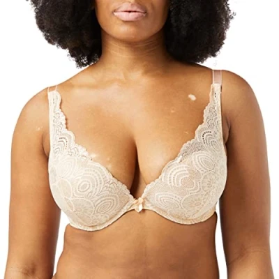 Afbeelding van Wonderbra Refined Glamour Triangle Push Up Bra Pearl A 75 Dames