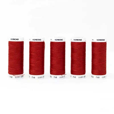 Afbeelding van Korbond 100 m polyester schroefdraad, rood