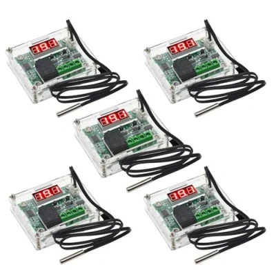 Afbeelding van 5 stuks LED digitale thermostaat, 12V W1209, temperatuurregelmodule met behuizing, thermostaatmodule waterdichte sensor sonde verwarmen / koelen