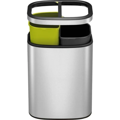 Afbeelding van Prullenbak EKO Recycle Oli Cube Open Top 40L Zilver