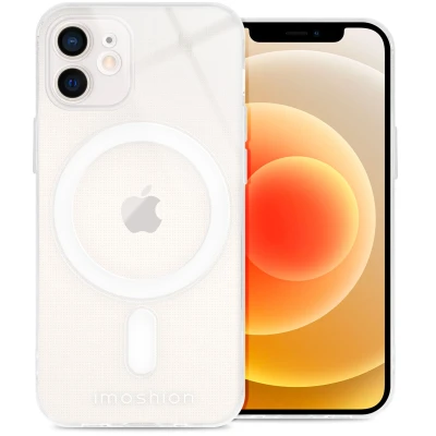 Afbeelding van Apple iPhone 12 Mini MagSafe Hoesje Siliconen en TPU (zacht) iMoshion Softcase/Backcover Transparant Telefoonhoesje