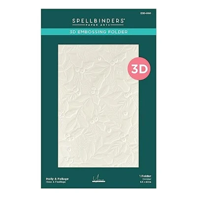 Afbeelding van Spellbinders Holly &amp; Foliage 3D Embossing Folder (E3D 060)