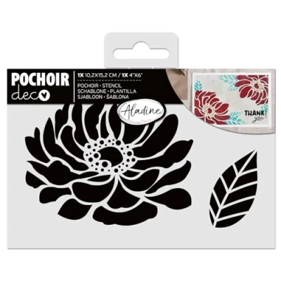 Afbeelding van Aladine Stencil 10x15cm Peony (81270)