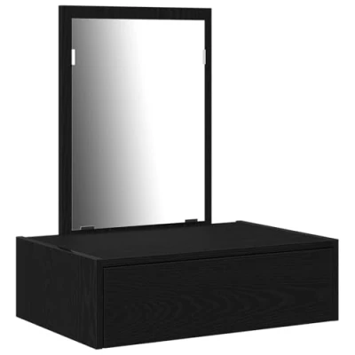 Afbeelding van vidaXL Zwart eiken Bewerkt hout 60 x 40 70 cm Opslag Kaptafel