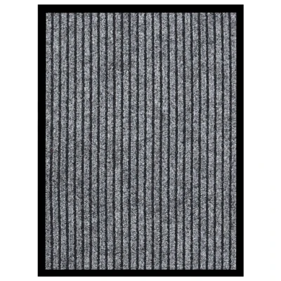 Afbeelding van Deurmat 40x60 cm gestreept grijs