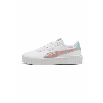 Afbeelding van Puma Carina 3.0 Space Belle Sneakers laag voor kinderen, Maat: 38, White pinkscape Kunststof/ textiel