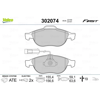 Afbeelding van Valeo Remblokset 302074