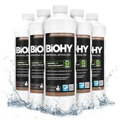 Afbeelding van BiOHY Universele ontkalker (6 x 1l Fles) Universeel concentraat voor alle huishoudelijke apparaten Compatibel met koffiemachines en espressomachines (Entkalker)
