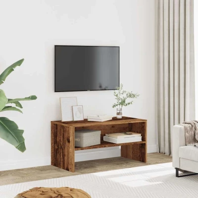 Afbeelding van vidaXL Tv meubel 80x40x40 cm bewerkt hout oud houtkleurig